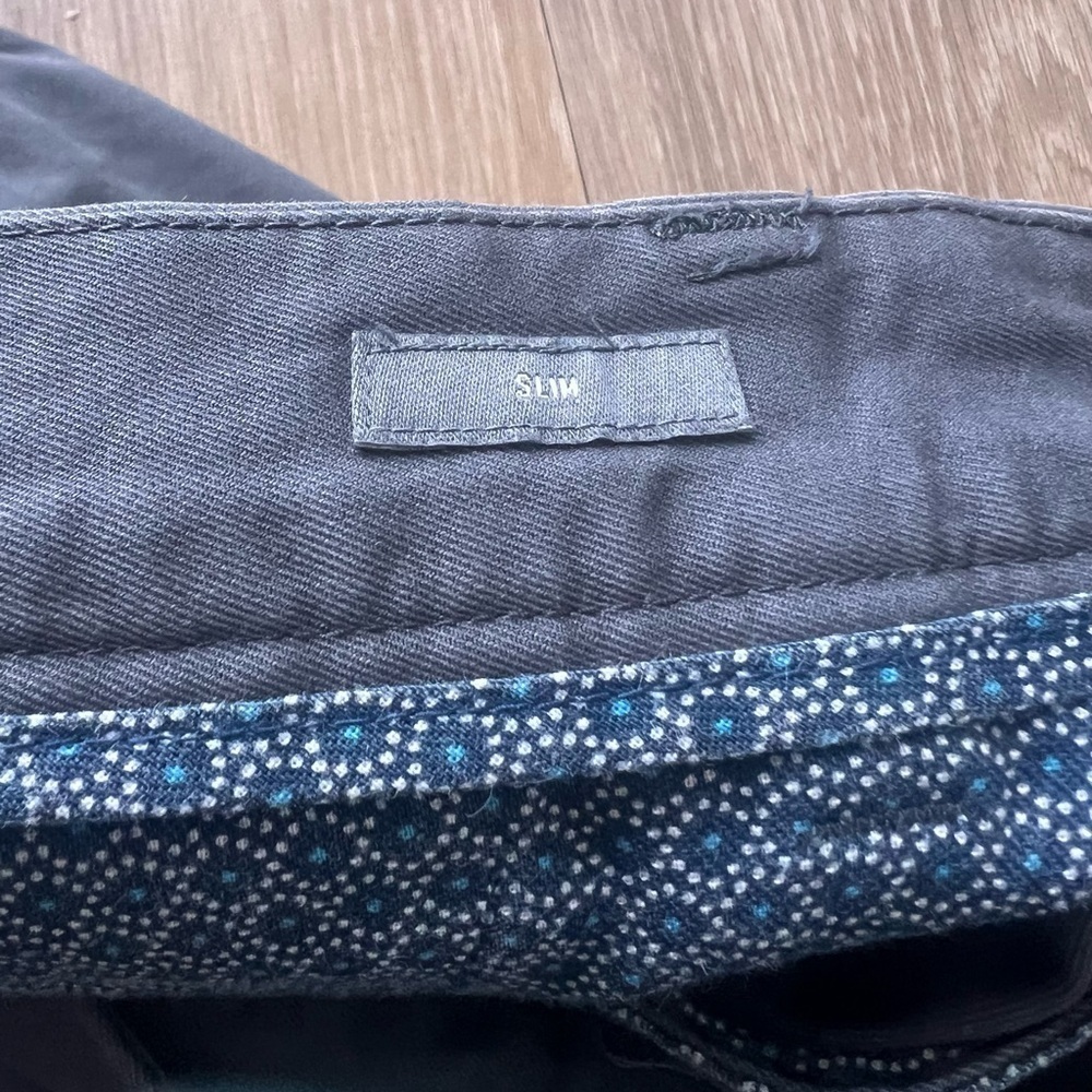 Bonobos Pants Mens 33 X 30 Gray Slim Fit Chino Flat Front Casual - Picture 5 of 6